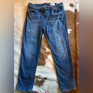Medium rise straight leg jeans